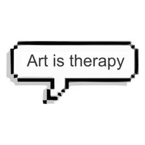 استیکر سوشالی Art is therapy