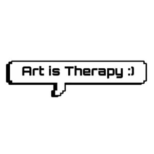 استیکر سوشالی Art is therapy :)
