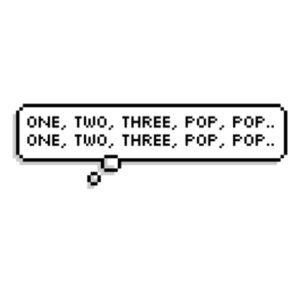استیکر سوشالی one two three pop