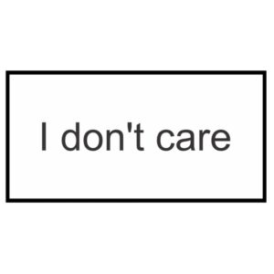 استیکر سوشالی I don't care