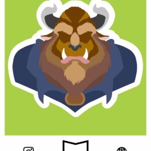 استیکر Beauty and The Beast