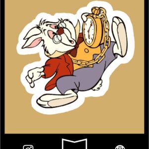 استیکر Alice in wonderland rabbit