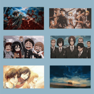 پک استیکر 10 Anime - Attack On Titan