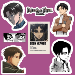 پک استیکر 11 Anime - Attack On Titan (ارسال موشکی سریع)