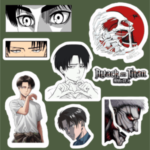 پک استیکر 14 Anime - Attack On Titan