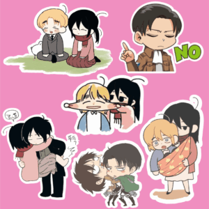 پک استیکر 15 Anime - Attack On Titan