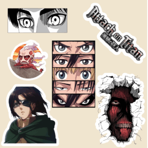 پک استیکر 7 Anime - Attack On Titan