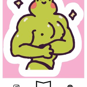 استیکر Body Builder Frog