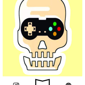 استیکر Gamer Skeleton