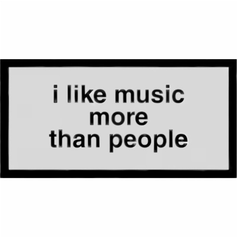 استیکر I Like Music More Than People