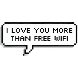 استیکر I Love You More Than Free Wifi