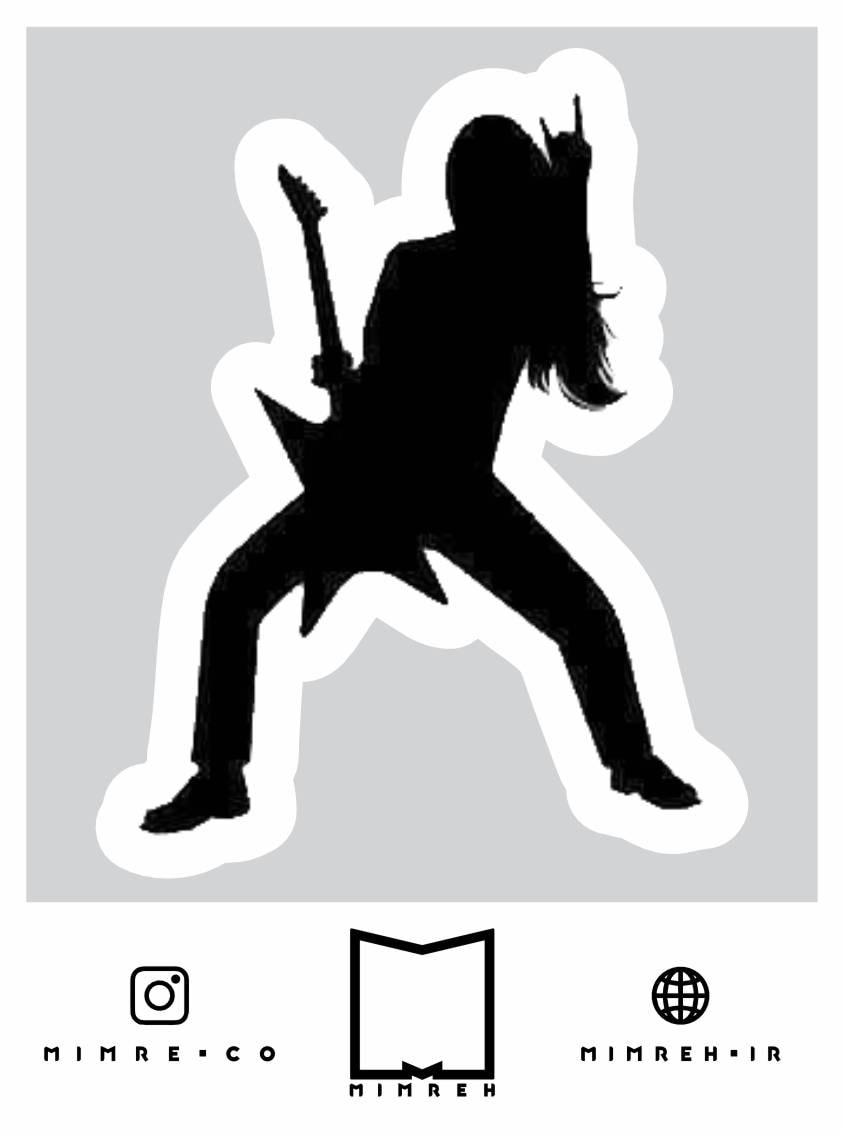 استیکر Guitarist