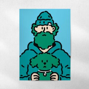 پوستر Guy With Dog