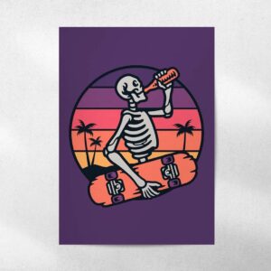 پوستر Skater Skeleton