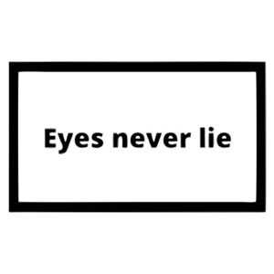 استیکر سوشالی Eyes never lie