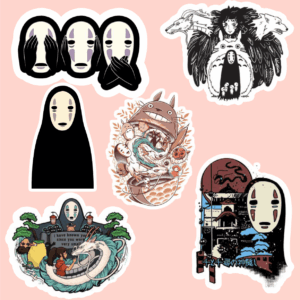 پک استیکر 6 Anime - Spirited Away - No Face