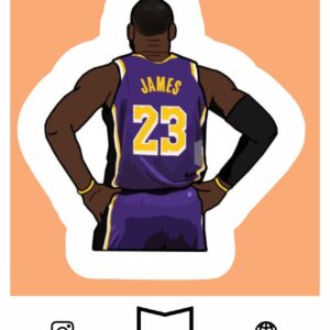 استیکر lebron james number 23