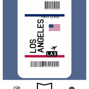 استیکر Los Angeles Ticket