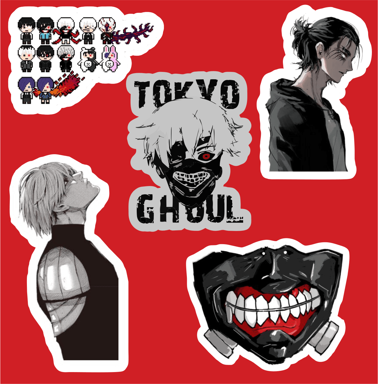 پک استیکر 1 Anime - Tokyo Ghoul (ارسال موشکی سریع)