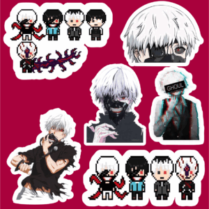 پک استیکر 3 Anime - Tokyo Ghoul (ارسال موشکی سریع)