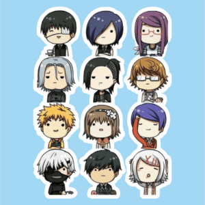 پک استیکر 4 Anime - Tokyo Ghoul (ارسال موشکی سریع)
