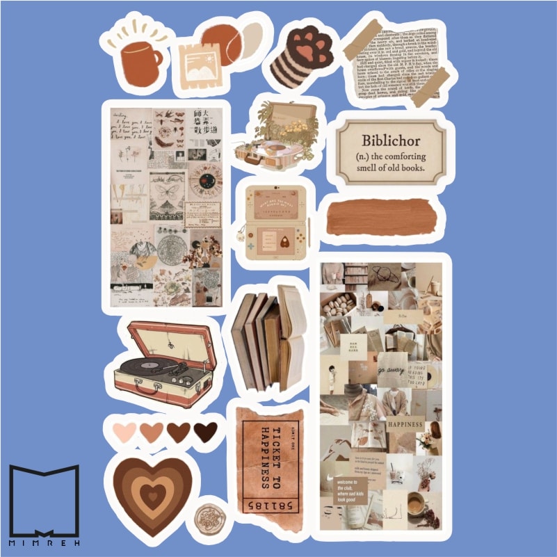 پک استیکر vintage (ارسال موشکی سریع)