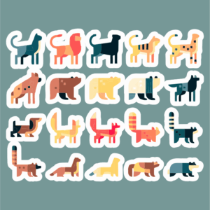 پک استیکر animals10