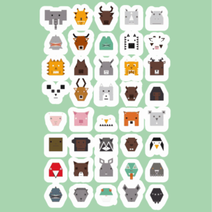 پک استیکر animals13