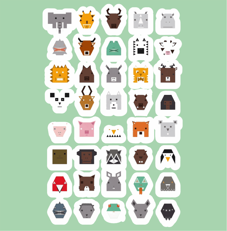 پک استیکر animals13