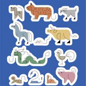 پک استیکر animals15
