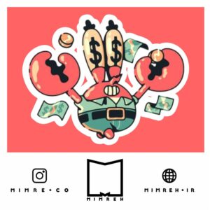 استیکر spongebob mr krabs