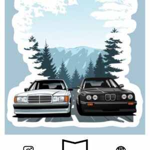 استیکر benz bmw