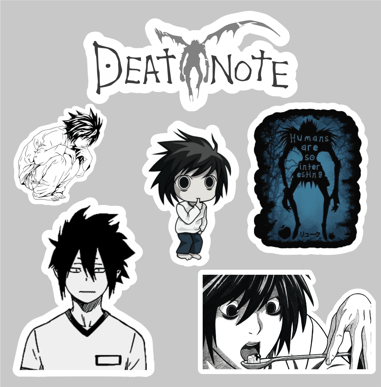 پک استیکر Anime - Death Note 4 (ارسال موشکی سریع)