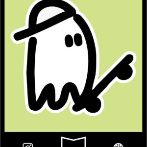 استیکر skater ghost