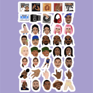 پک استیکر hiphop17