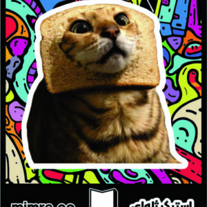 استیکر ژله‌ای meme cat 3