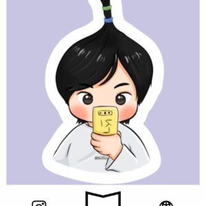 استیکر Korean girl