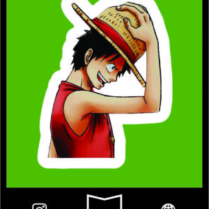 استیکر  one piece luffy