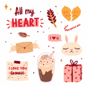 پک استیکر love2