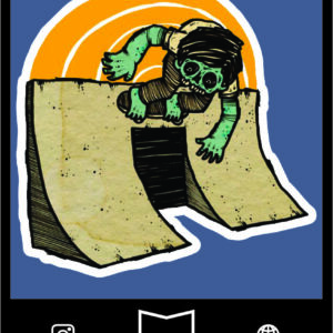 استیکر Skater Zombie