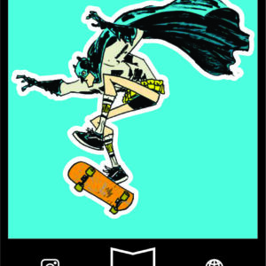 استیکر skater batman
