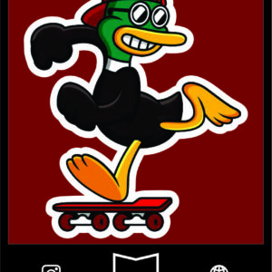 استیکر Skater Duck