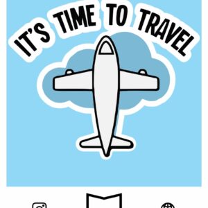 استیکر   it's time to travel