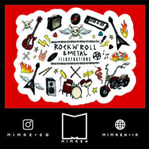 استیکر rock and metal bands14