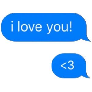 استیکر سوشالی I love you! <3