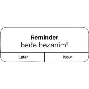 استیکر سوشالی reminder , bede bezanim
