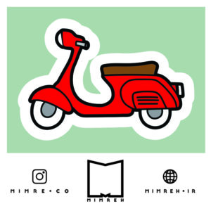 استیکر Vespa3